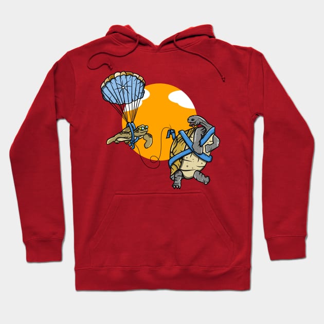 Sea Turtle and Tortoise Parasailing Hoodie by mailboxdisco